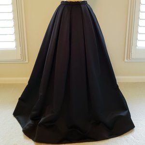 Black Ballgown A-line/full Silk Skirt - Jeet